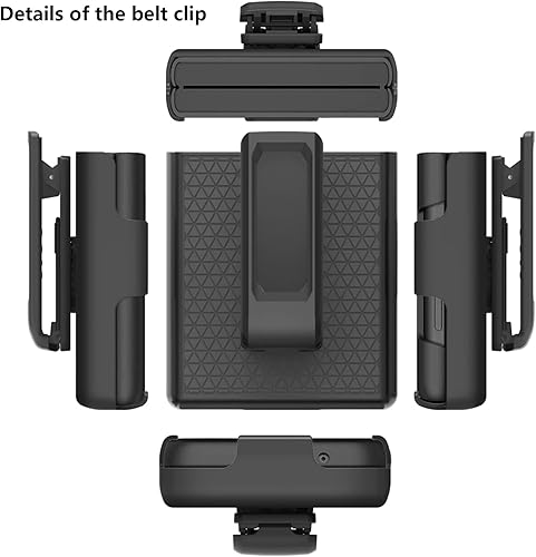 Miniatura 6 de ZCDAYE Funda con clip para cinturón para Samsung Galaxy Z Flip 4, Samsung Z Flip 4 (2022) con funda giratoria para cinturón y soporte integrado,