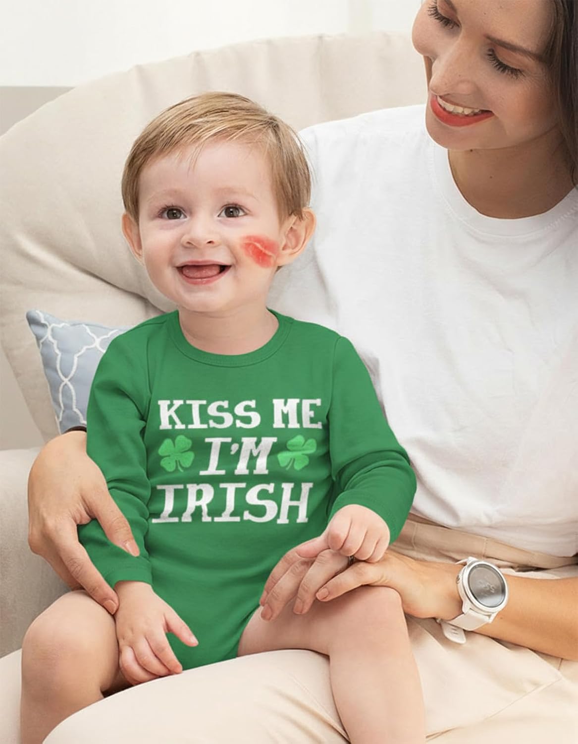 Tstars Baby St. Patrick's Day Long Sleeve Bodysuit - Lucky Shamrock Clover Infant Outfit for Boys & Girls - Image 5