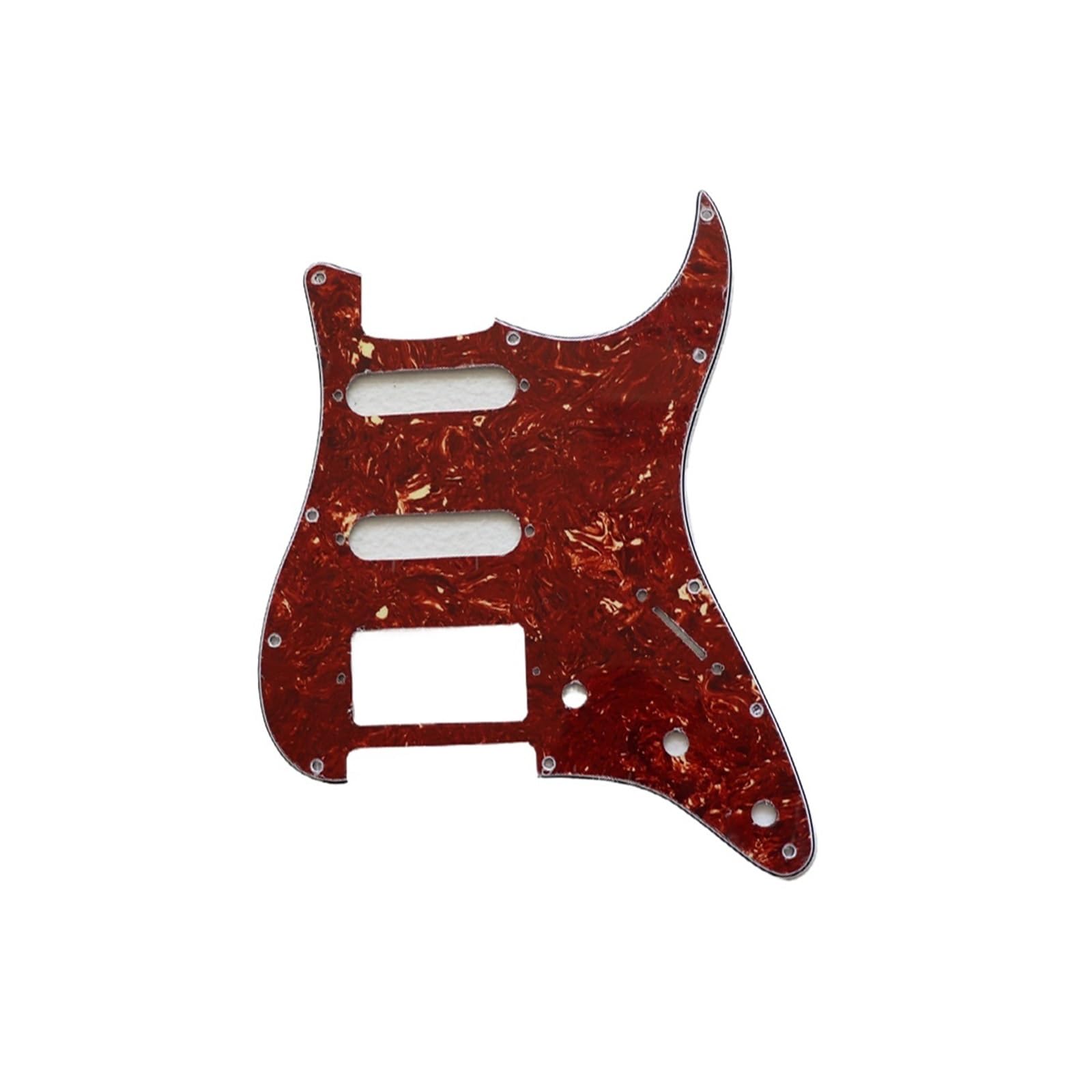 Pickguard guitare électrique ST SSH 1 trou vissé plaque de protection noir