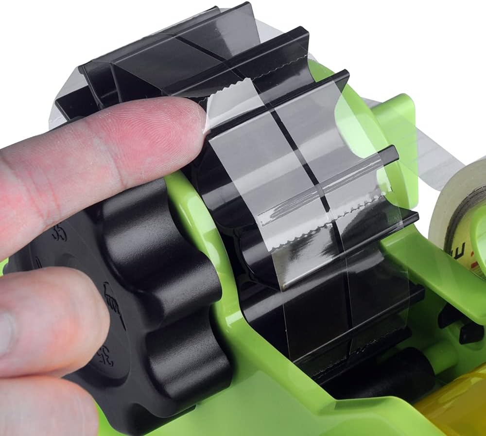 Multi-Roll Semi-Automatic Desk Tape Dispenser - Cut Multiple Tapes to at Once, On/Off Manual Cutter, 2 Cores, Transparent, and Heat Resistant Sublimation Tapes … (M)