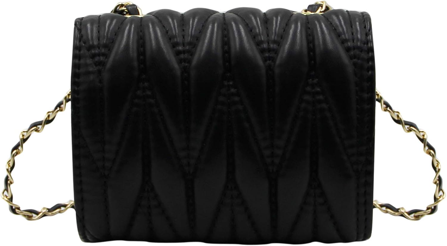 RARITYUS Crossbody Bag Chain Strap PU Leather Shoulder Bag Purse Mini Handbag for Little Girls Kids Toddlers A Black - Image 4