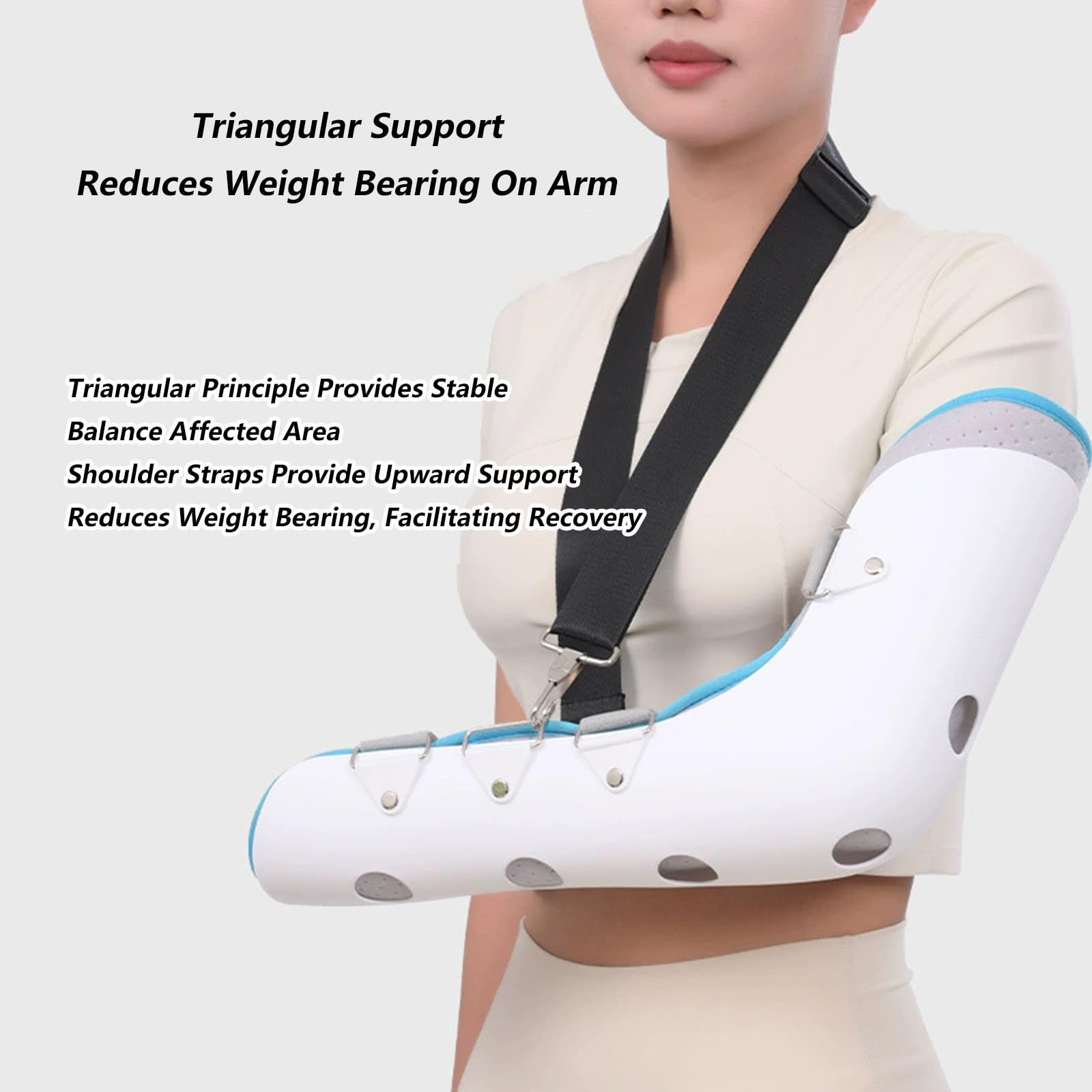 SFKLYU Inmovilizador de Codo, Férula para Codo, Cabestrillo para Brazo Derecho e Izquierdo para Fijar el Codo y Evitar la Flexión Excesiva Durante la Noche,Right