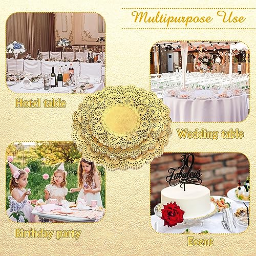 Seajan GRA-SEAJAN-742 300 Pcs Paper Doilies Bulk Assorted Sizes Round Paper Lace Doilies Combo Disposable Paper Placemats thumb #4
