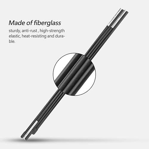 Miniatura 4 de Poste de lona de repuesto para tienda de campaña de fibra de vidrio para cubierta superior de barras dobles para tiendas de campaña dobles, varillas