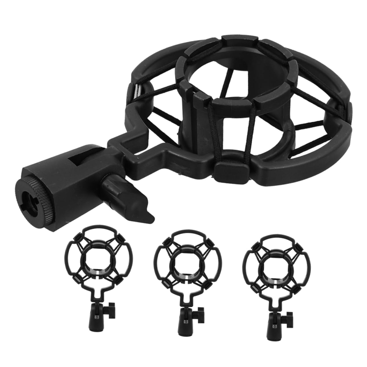 FUNOMOCYA 4Pcs Microphone Shock Mount Clip Shockproof Mic Stand Holder for Various Microphones for Streaming and Podcasting Sleek Design for Stable Support