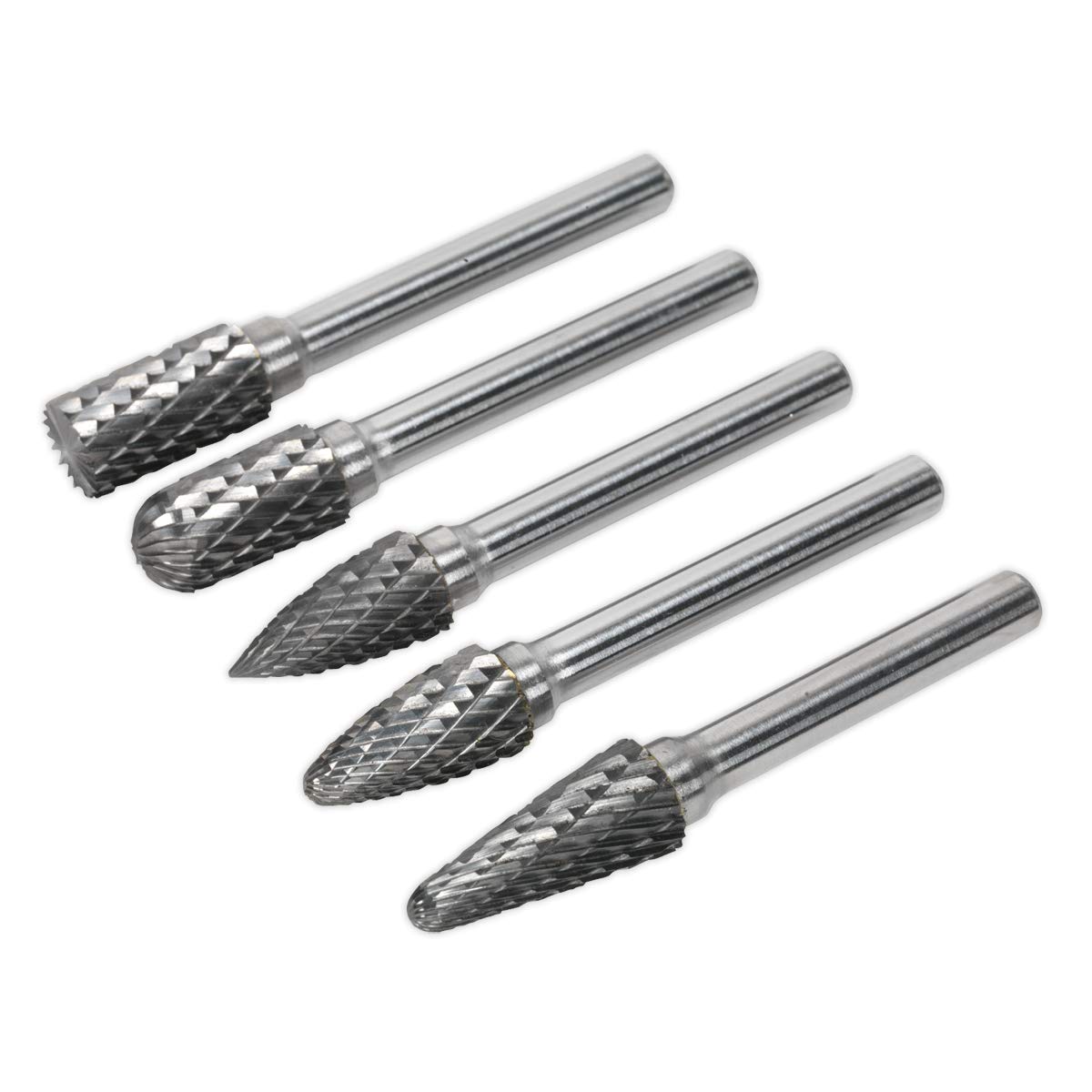 Sealey SDBK5 Tungsten Carbide Rotary Burr Set 5pc