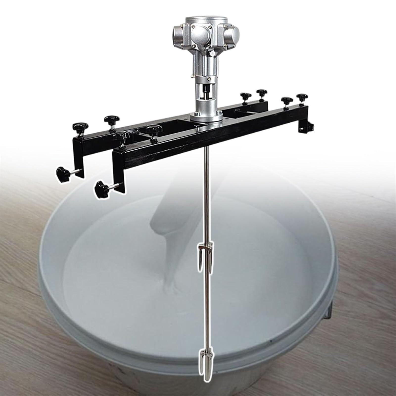 Agitador de tambor comercial, máquina mezcladora de tanque IBC, motor de 5 cilindros, hélice plegable, for agitador de disolvente de tinta, alcance telescópico de 65 a 125 cm
