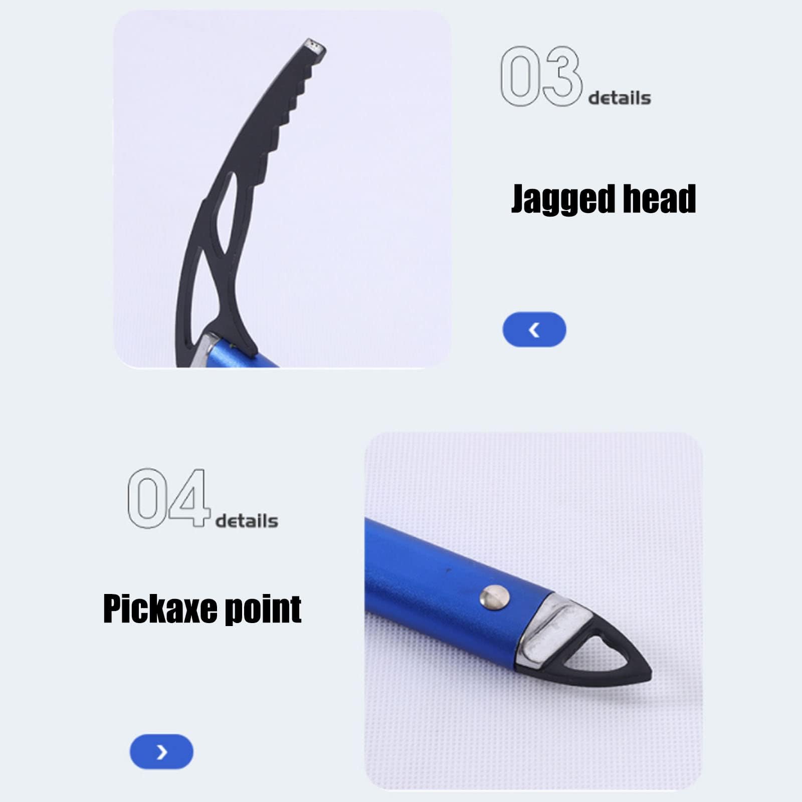 Profesjonalne czekany do wspinaczki po lodzie, lekki kilof do chodzenia na świeżym powietrzu z aluminium, długość 24 * 60/70/80 cm, waga 403 g/432 g/458 g, sprzęt wspinaczkowy do w