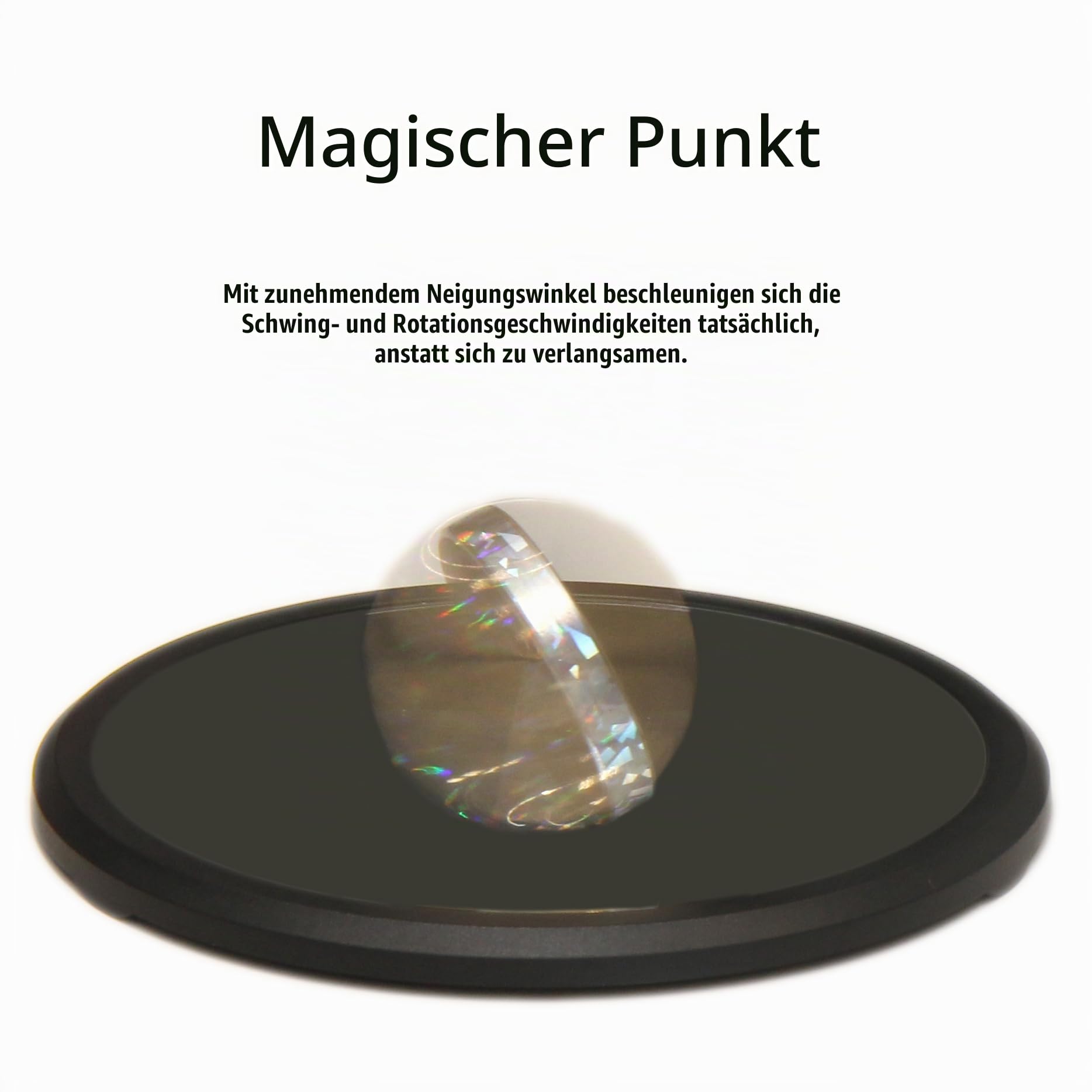 Leonhard Eulers Kreisel, Schreibtisch-Spielzeug für Erwachsene im Büro, erzeugt hypnotische Lichtbrechung und Klangdarstellung, Wissenschaftsdekoration für Zuhause und Arbeitsplatz, Alter 14+