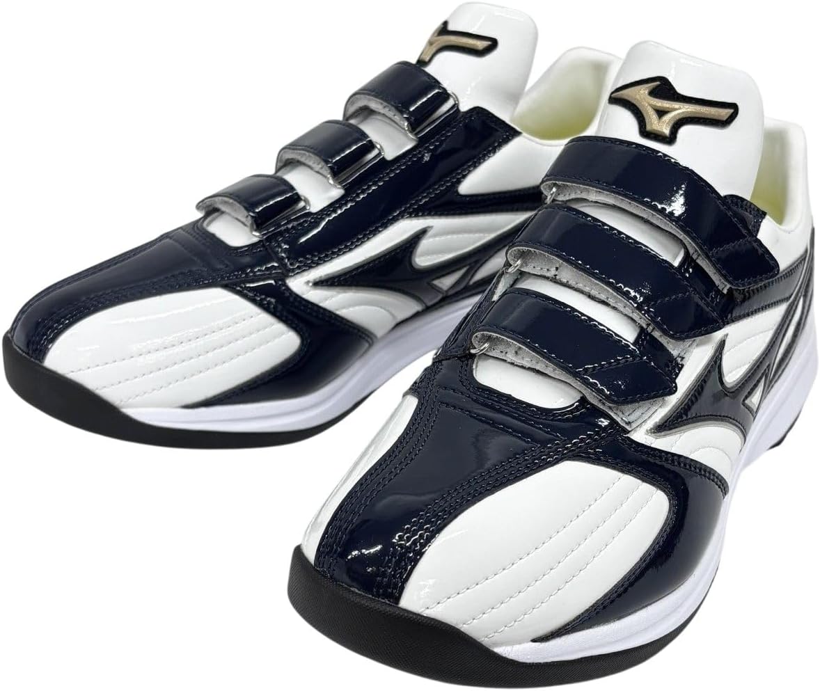 ミズノ 野球 限定デザイン トレーニングシューズ ベルクロタイプ ローカット 幅広 3E ワイド アップシューズ トレシュー ３本ベ