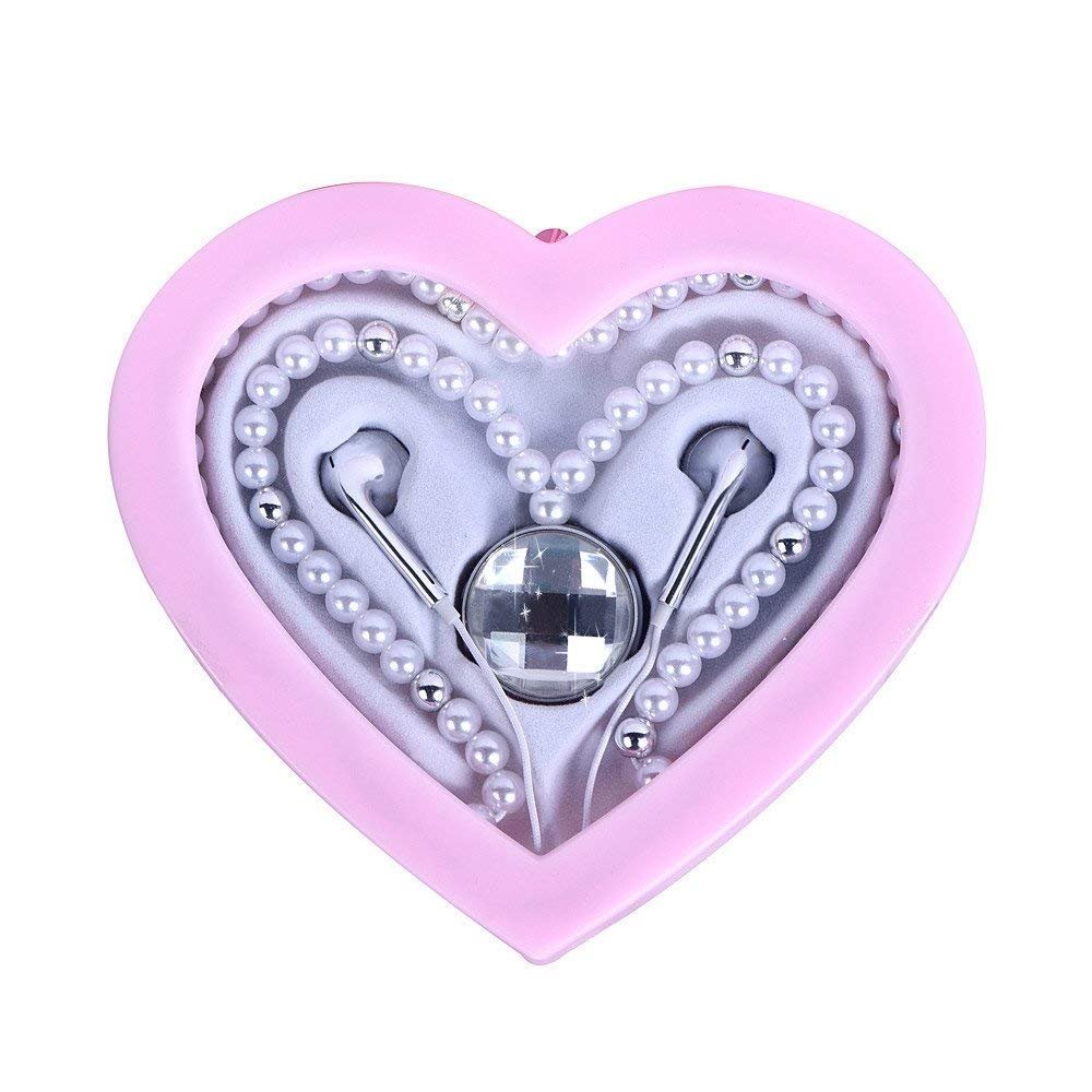 Electrocats Pearl Necklace Wireless Bluetooth headset with self-timer function Headphone for gift (White)