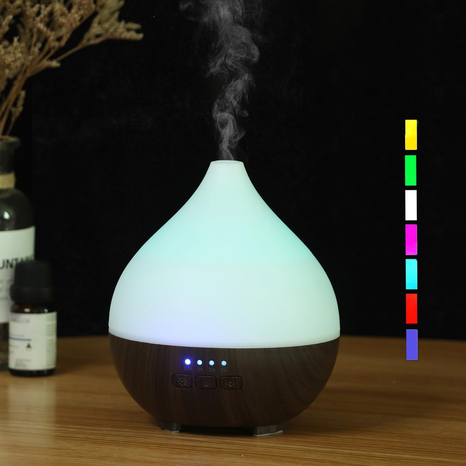Amazon.co.jp: 【2025新登場・木目調】加湿器 アロマディフューザー