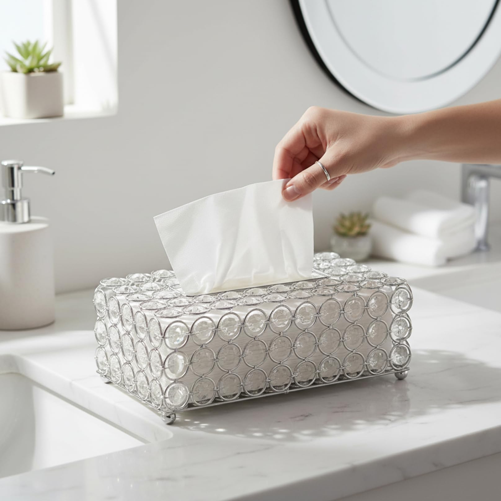 Porte-serviettes en cristal cadeau idéal pour pendaison crémaillère