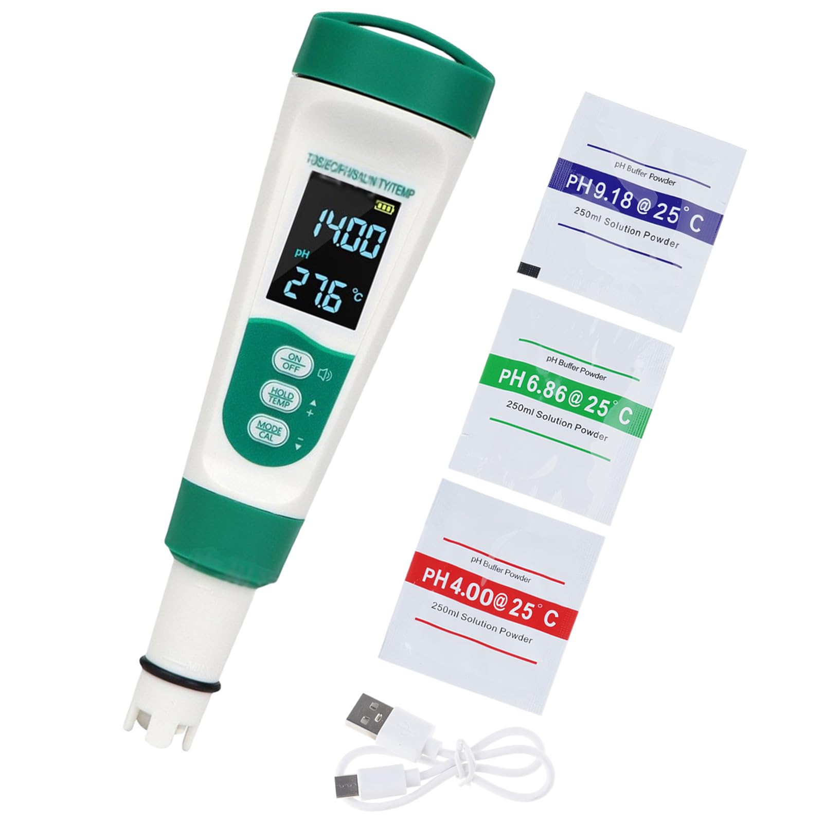 Apglsxy Multifunction 5 In 1 Water Tester Water Analyzers Essential For Accurate Salinity & Temperature Reading Aquariums Monitors