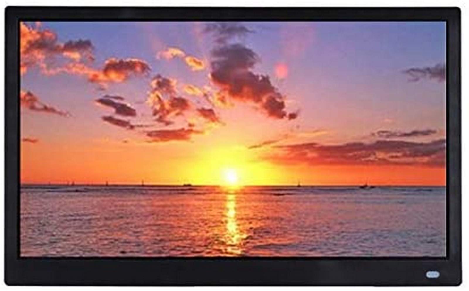 Digital Photo Frames 15.6 inch Digital Picture Frame IPS HD Screen 1920 x 1080 Electronic Album HD Advertising Machine Android System Split screen Carousel Horizontal and Vertical Screen Switchin (Bla