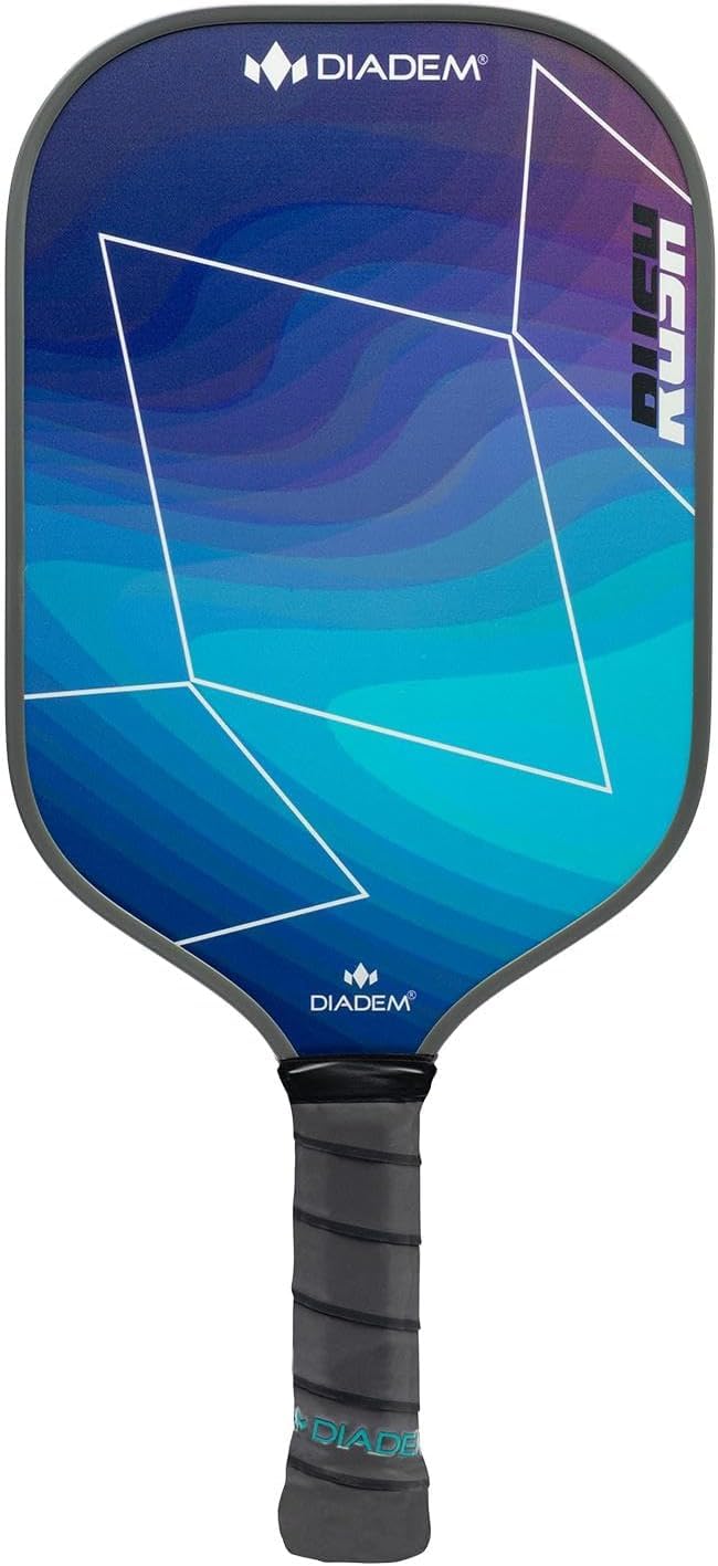 Diadem Rush Pickleball Paddle Series | USAPA Approved | Lightweight Fiberglass 16mm Paddle with Fiberglass Surface for Spin & Control | Stunning Color Options Including First Responder Series