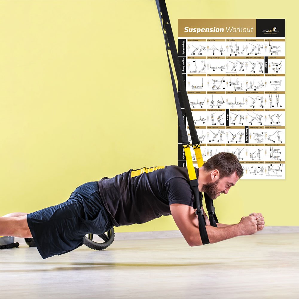 Buy Laminated Suspension Exercise Poster Strength Training Chart
