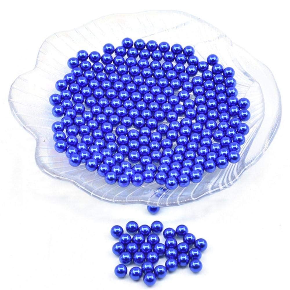 Jmassyang 200 Perline Plastiche Satinate 10 Mm - Blu Reale, Per Gioielli Fai Da Te E Decorazioni