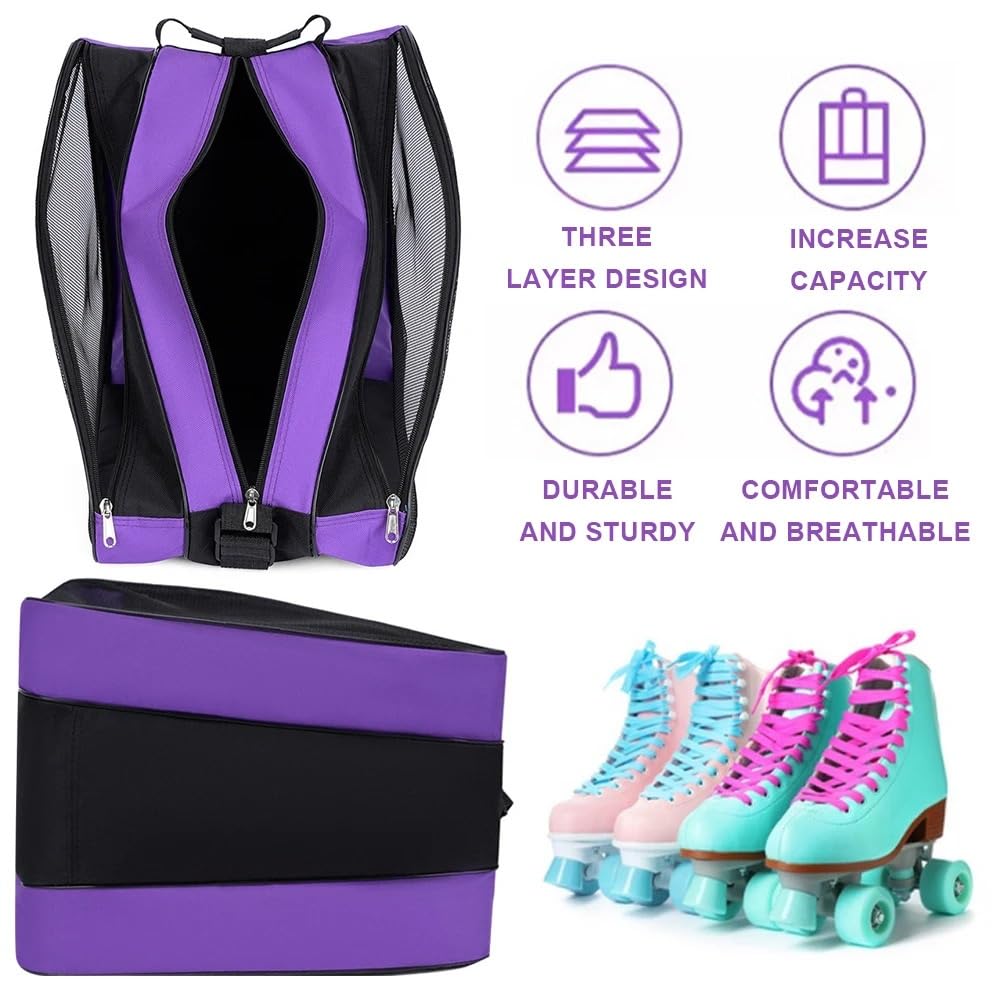 Borsa per Sci Borsa per Scarponi da Sci Borsa per pattini a rotelle Borsa a tracolla regolabile per scarponi da sci Borsa a tracolla per pattinaggio su ghiaccio in tessuto Oxford per gli sport da sci(