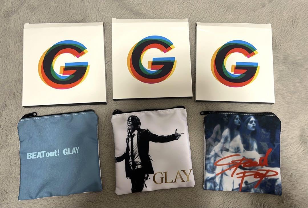 GLAY DEMOCRACY展 アルバムジャケットポーチ 8種セット アルバムジャケットポーチコレクション（※全16種の内ランダム1種