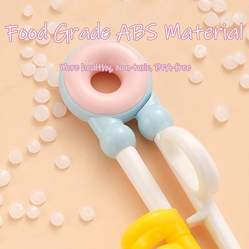 Miniatura 7 de Palillos de entrenamiento para niños, con forma de animal linda, fácil de usar, palillos reutilizables de aprendizaje con entrenador acoplable para