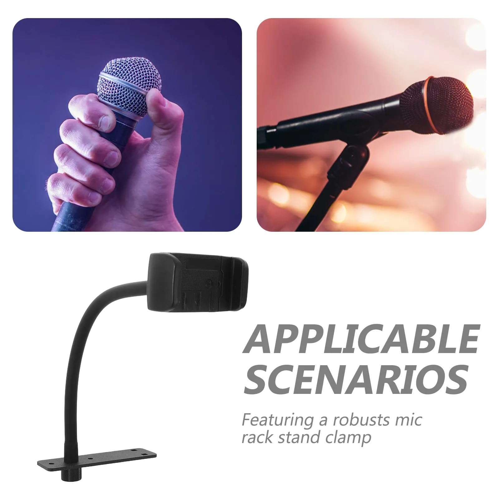 Asta for microfono da palco con supporto for spartiti integrato