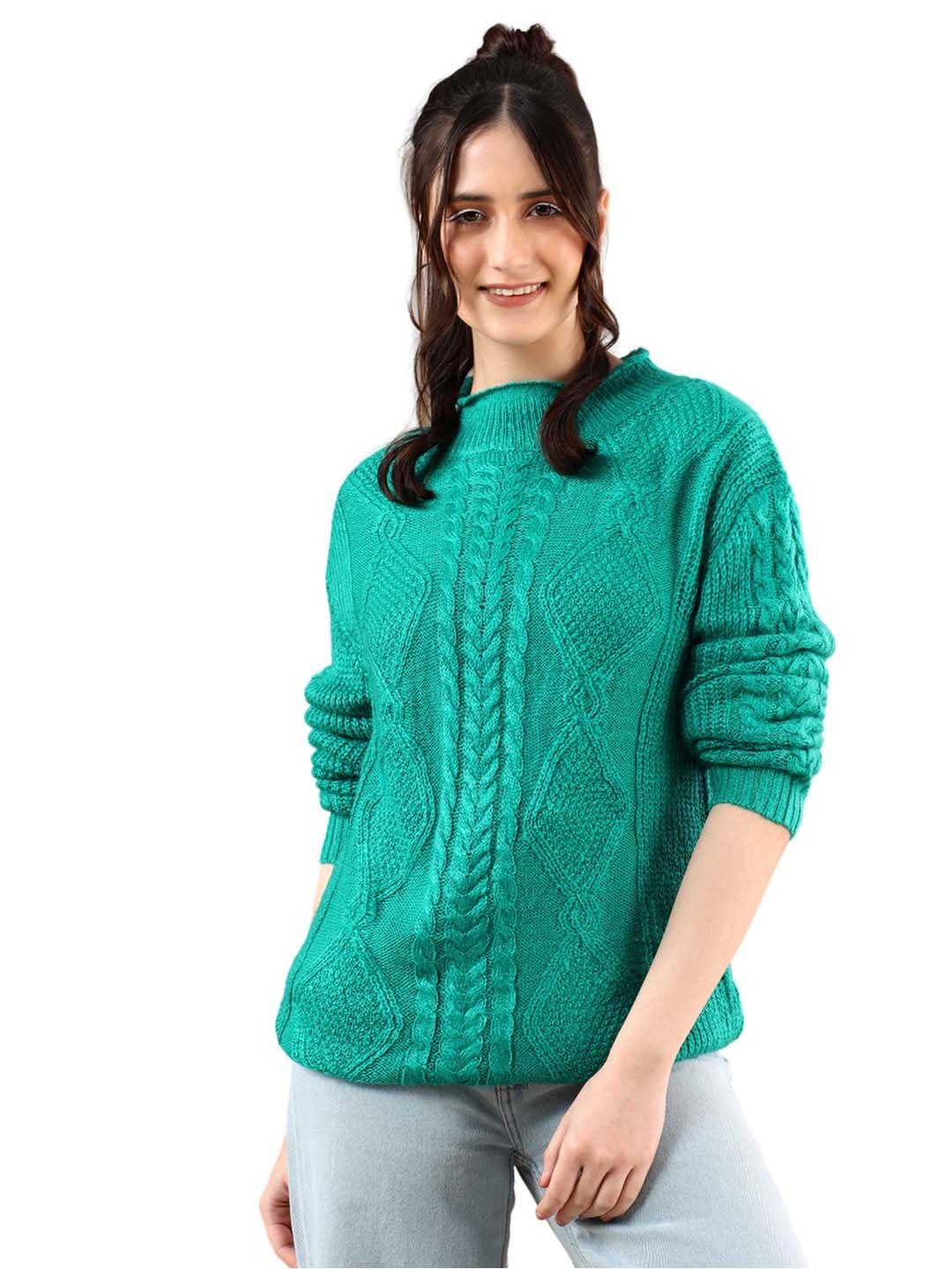 KOTTYWomen's Woolen Round Neck Sweater