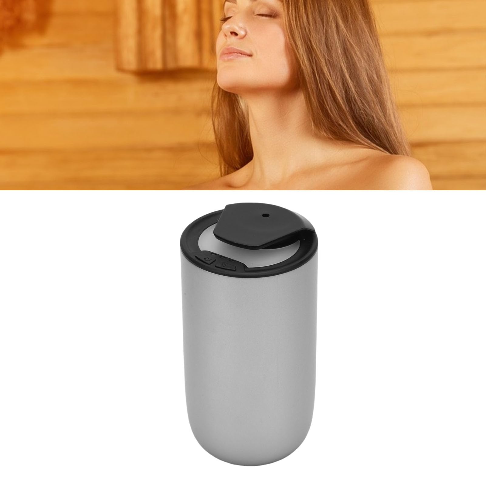 TOPINCN Difusor de Aceites Esenciales, Difusor de Aromaterapia Portátil sin Agua con Funcionamiento Ultrasilencioso, Mini para Uso en el Dormitorio y la Oficina del Coche (Ti Plata)