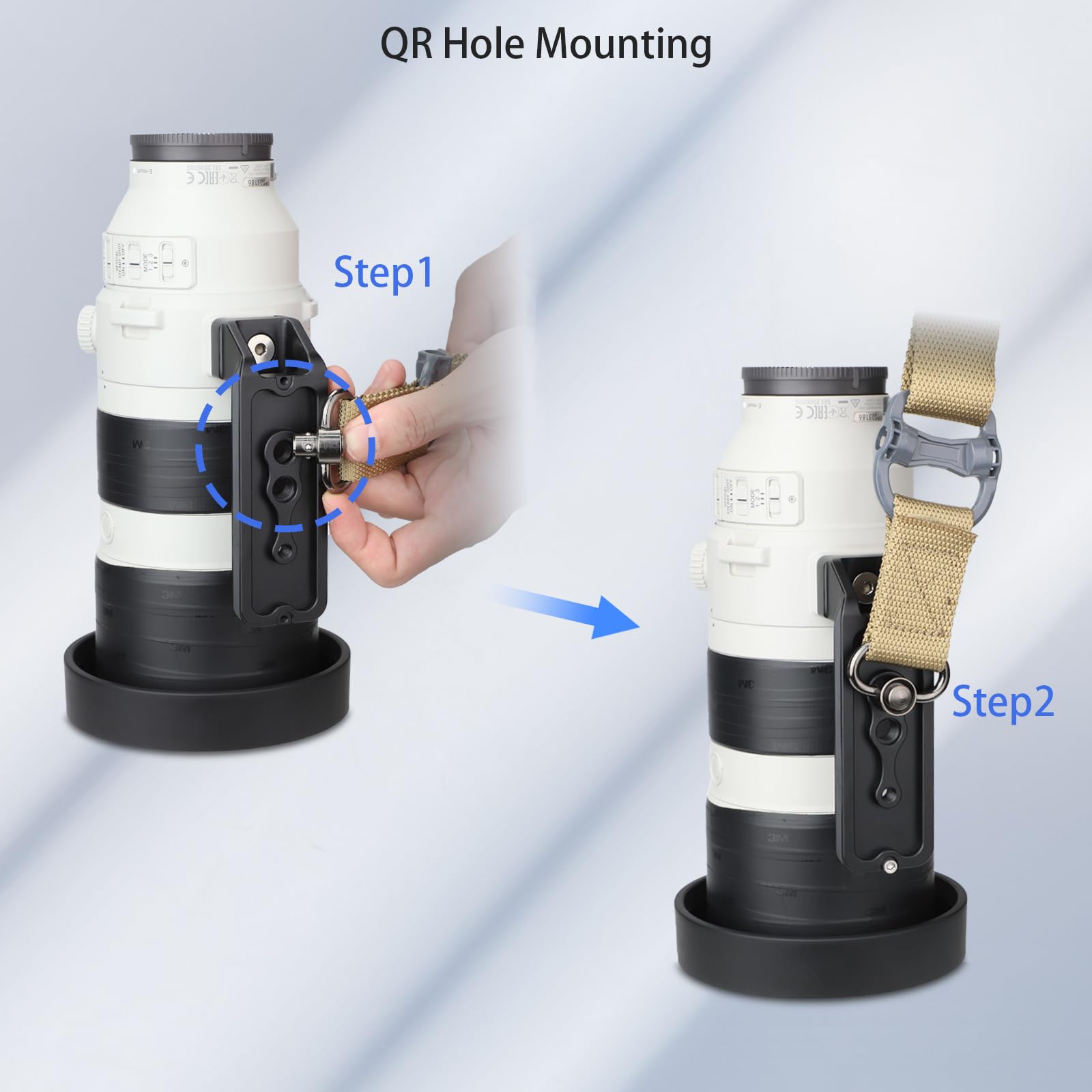 Haoge LF-S26 Lens Replacement Foot Tripod Mount Ring For Sony FE 200-600mm F/5.6-6.3 G OSS SEL200600G Lens Built-in Arca Swiss Type Quick Release