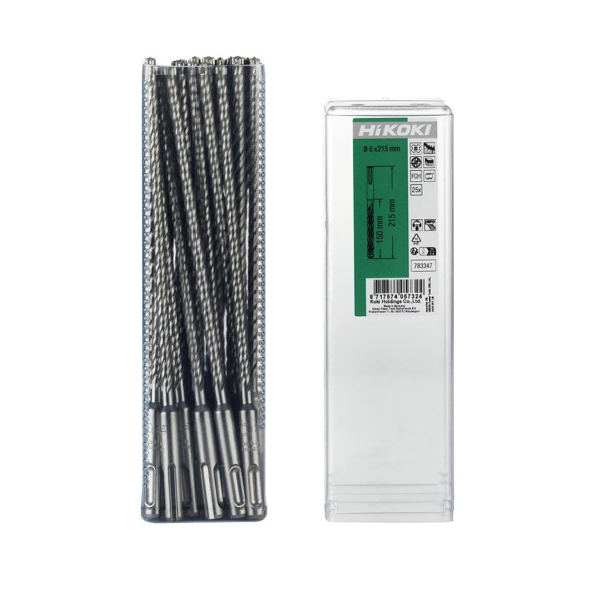 Hitachi 783342 zestaw wierteł SDS-Plus z 4 ostrzami, 5 x 160 mm, długość 100 mm