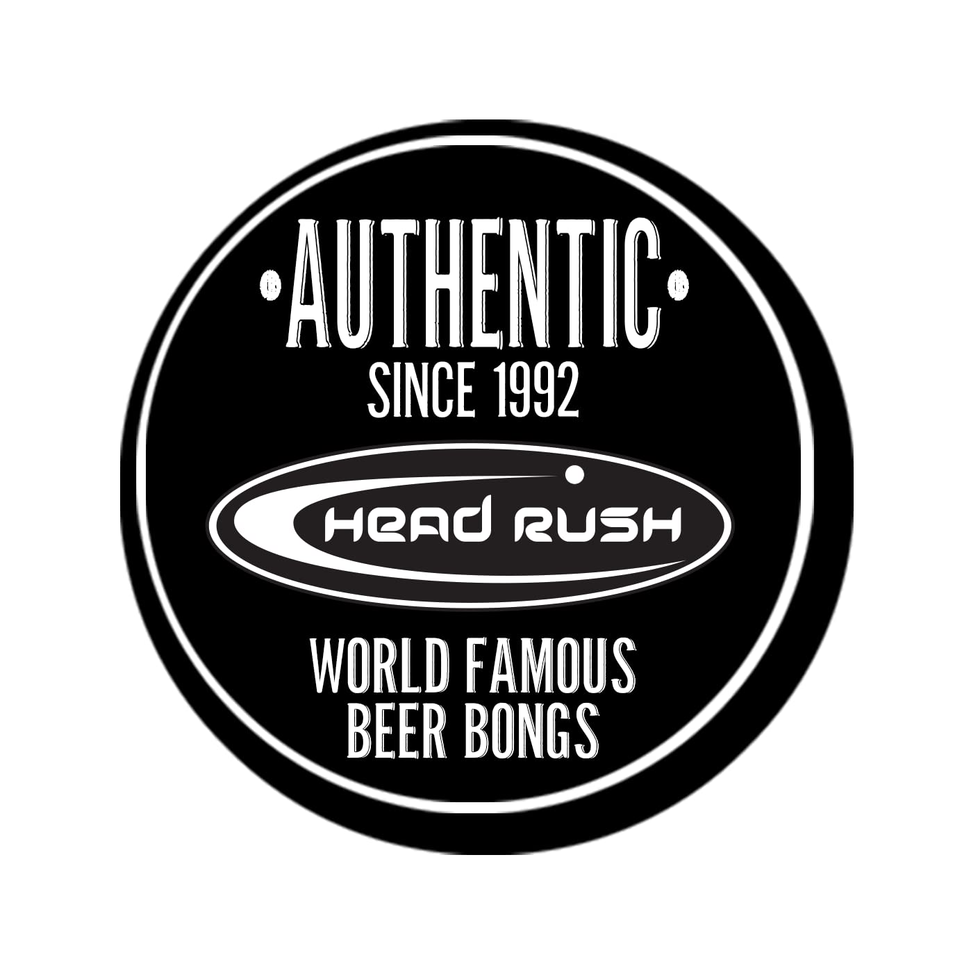 Head Rush DR*NK Friends Beer Bong - Beer Funnel with Long Tube - Beer Accessories & Drinking Games for Adults Party - Drink Funnel with a Thick Flexible Hose - Beer Bong with Designs -Ultimate (2FT)