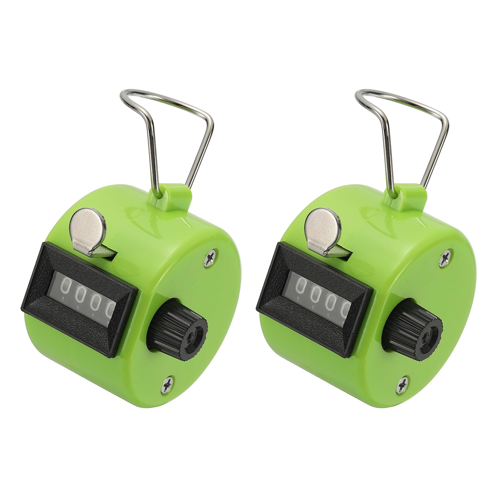 YELARXI Pitch Counter Clicker, 4-Digit Number Clicker for Counting Mechanical Hand Tally Counter - Fitting for (Golf - Fishing - Coaching - Knitting - Sports Events) 1 Pcs & Green