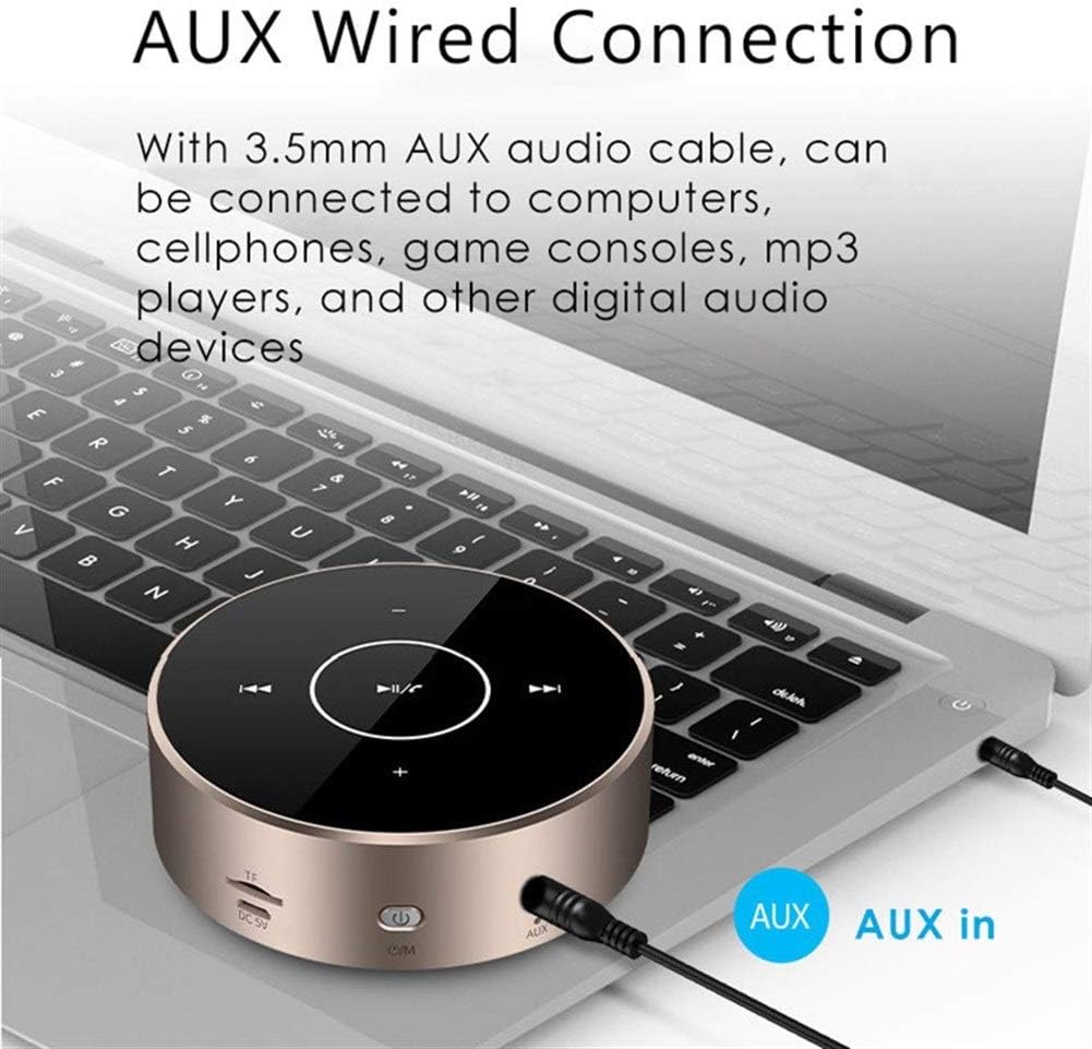 viby portable wired tws speakers touch panel stereo subwoofer aux tf card mp3 player with mic for cellphone color c