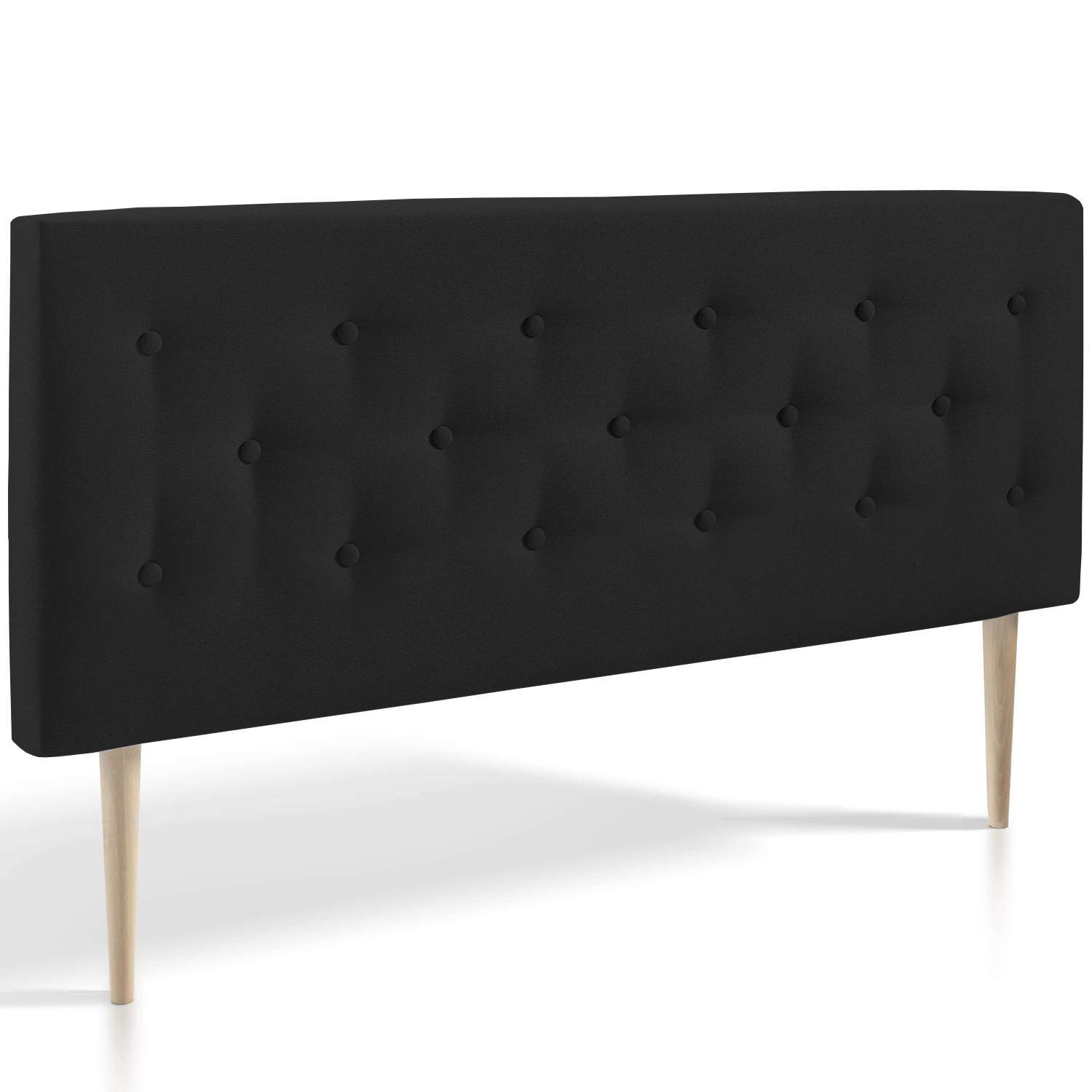 marckonfort Cabecero tapizado Oslo 140X100, capitone en Tela Antracita, para Cama de 135, Grosor de 8 cm