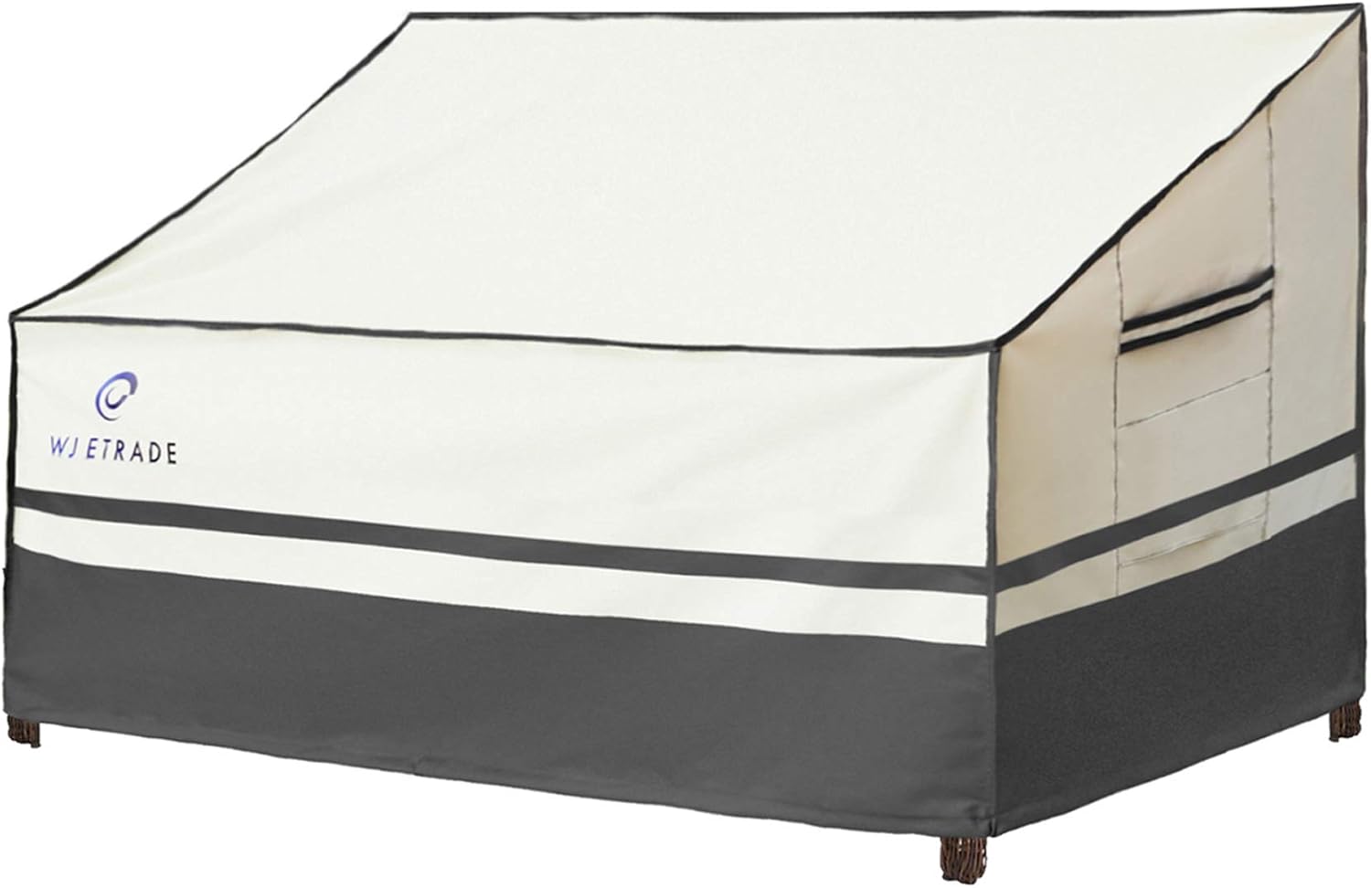 Patio Loveseat Cover, Waterproof UV Resistant Heavy Duty Outdoor 2-Seat Loveseat Cover, 62" Wx38 Dx35 H, Beige+Grey : Patio, Lawn & Garden