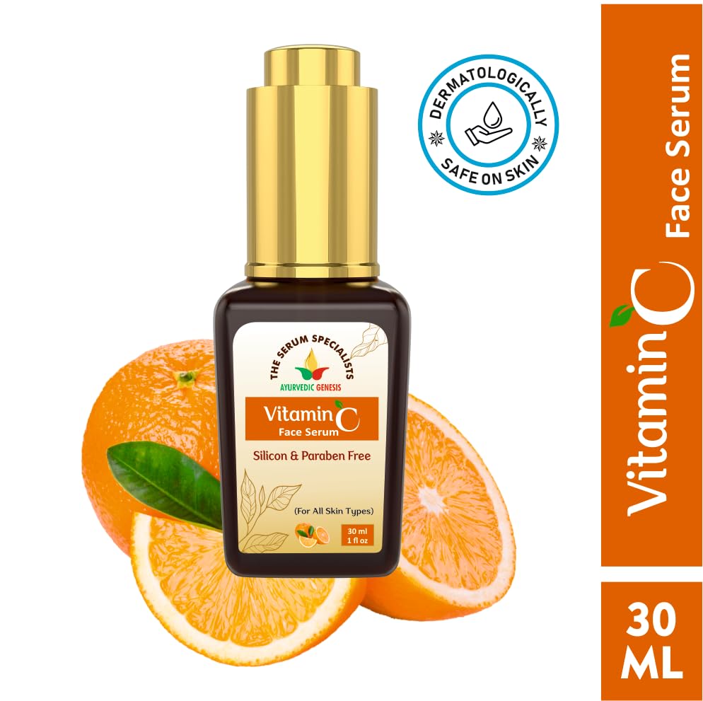 Image of Vitamin C Face Serum For Glowing Skin | Helps In Dark Spots Reduction & Provides Moisturization | Glowing & Brightening Skin | 100% Vegan All Skin Types - 30ml
