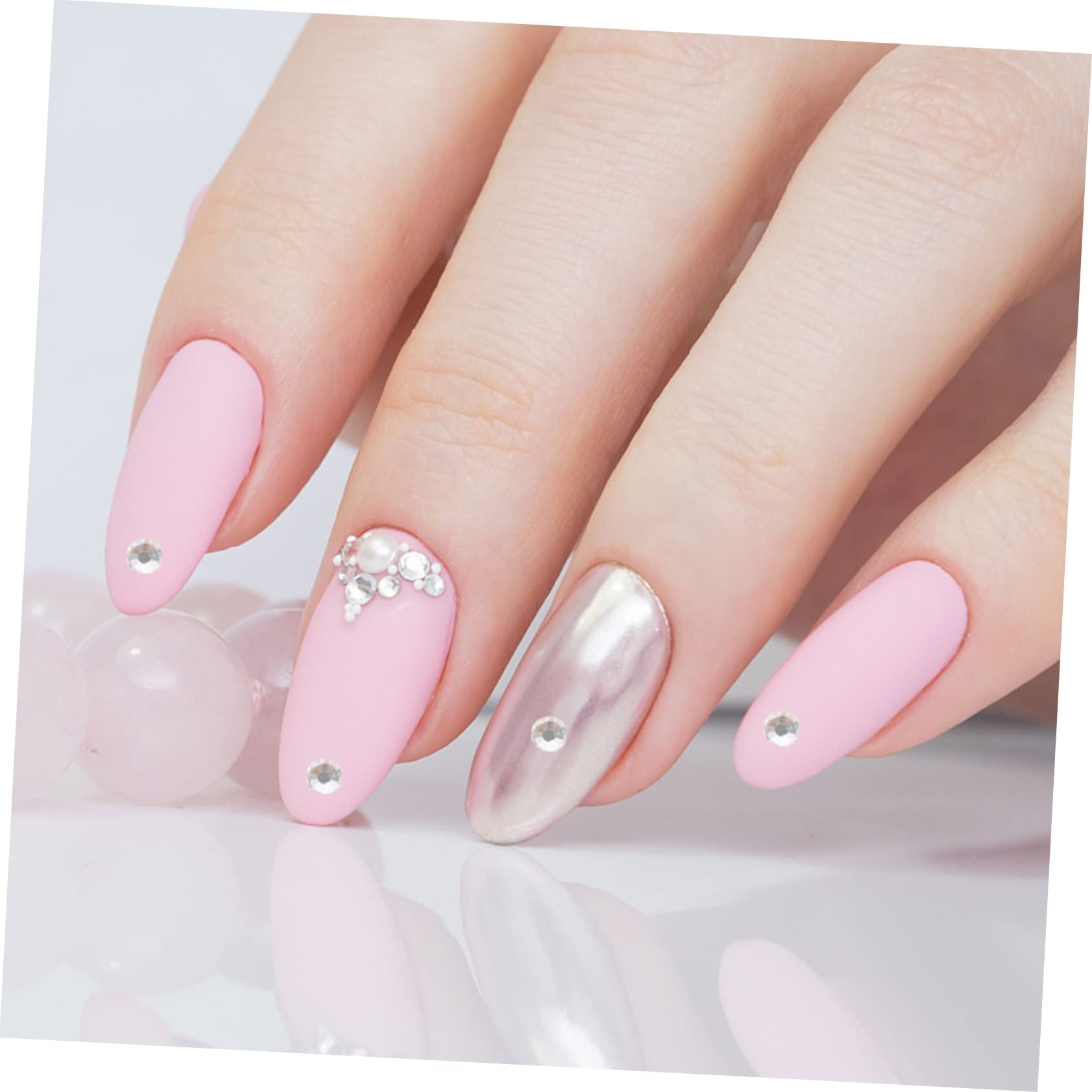 VALICLUD 5 Set Accessori Per Nail Art Con Strass Gemme Di Nail Art Ab Glitter Uv Decorazioni Unghie Ciondolo Per Unghie Fai Da Te Ciondoli in Strass Per Unghie Pp 2 Scatole*5