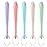 Vicloon Baby Silicone Spoons, 5 PCS Baby Training Feeding Spoons for First Stage 4 Months Toddlers, Infants Utensils Feeding Supplies, Soft Tip BPA Free Gum-Friendly Dishwasher Boil-Proof