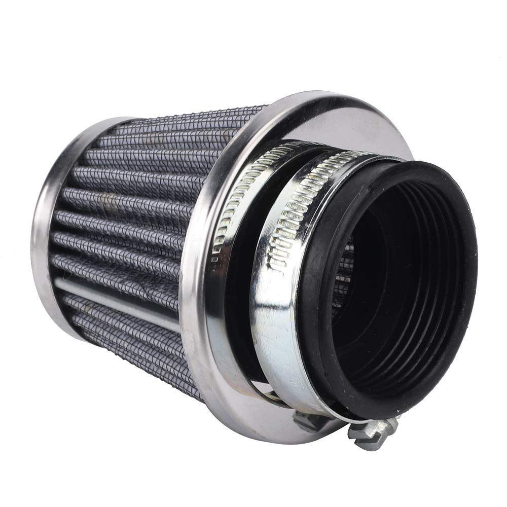 Compatible with 42mm Motorcycle Air Filter Silver for GY6 125cc 150cc Scooter ATV Quad Dirt Bike Go Kart Kawasaki Suzuki Yamaha 200cc 250cc PZ24 PZ30 Carburetor Moped Roketa Taotao