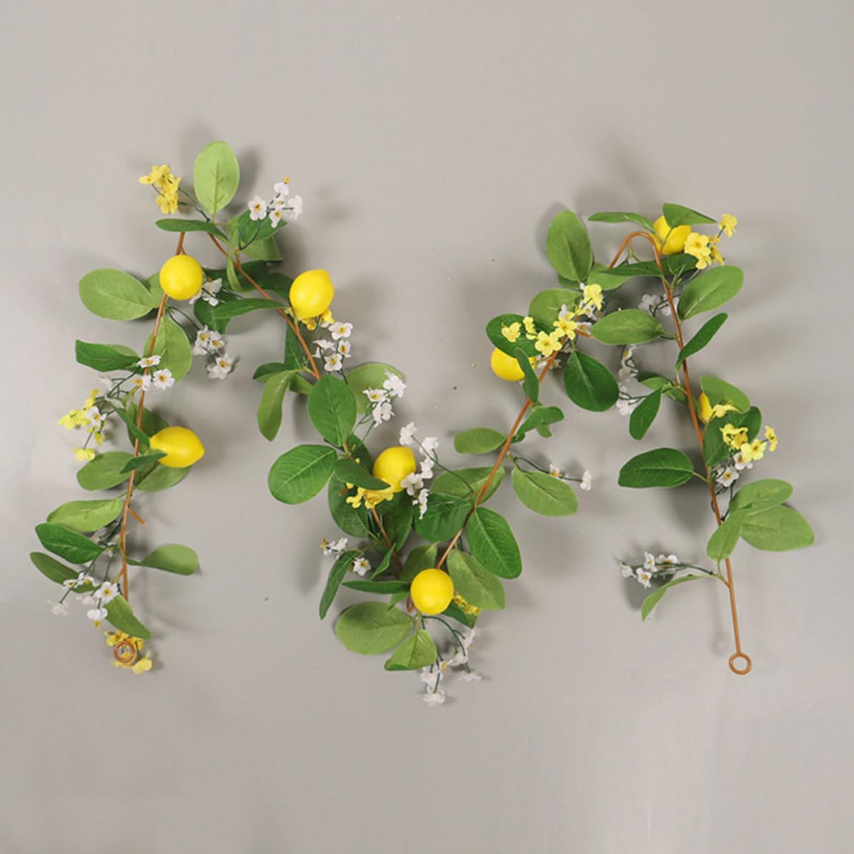 jojofuny 2 Piezas Guirnalda de Festival de Ratán Artificial Amarillo de