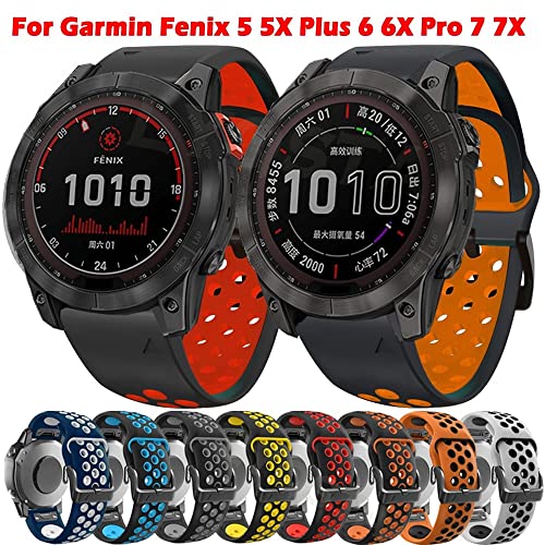 Bracelet Fenix 6 Pro 22mm silicone agate robuste anti casse