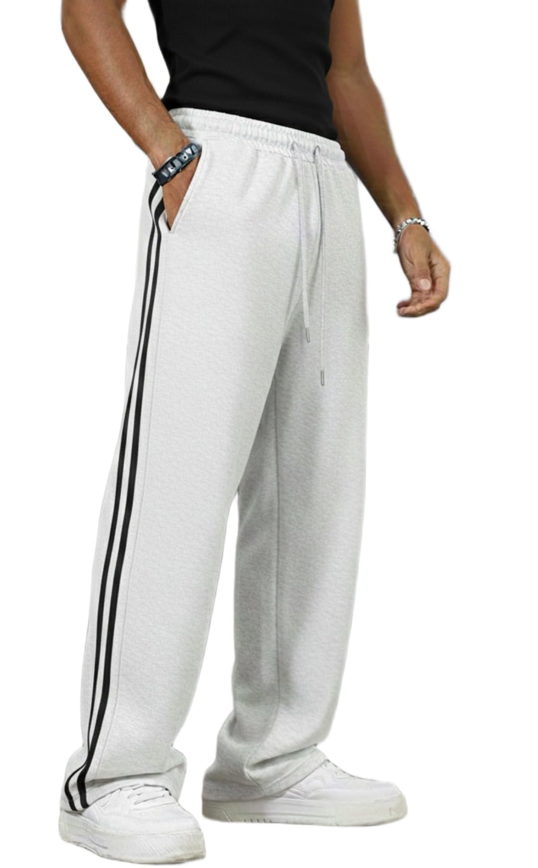 dockstreet Track Pant for Men || Baggy Fit || Track Pants || Full Elastic Jogger Track Pant || 100% Cotton-picture-32