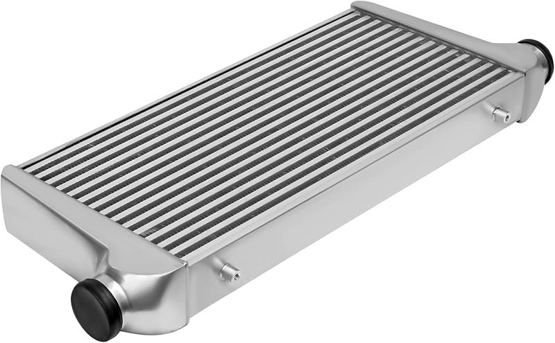 Intercooler universal Futchoy de alumínio com entradas de 2,5" – 78,74 x 30,48 x 7,62 cm