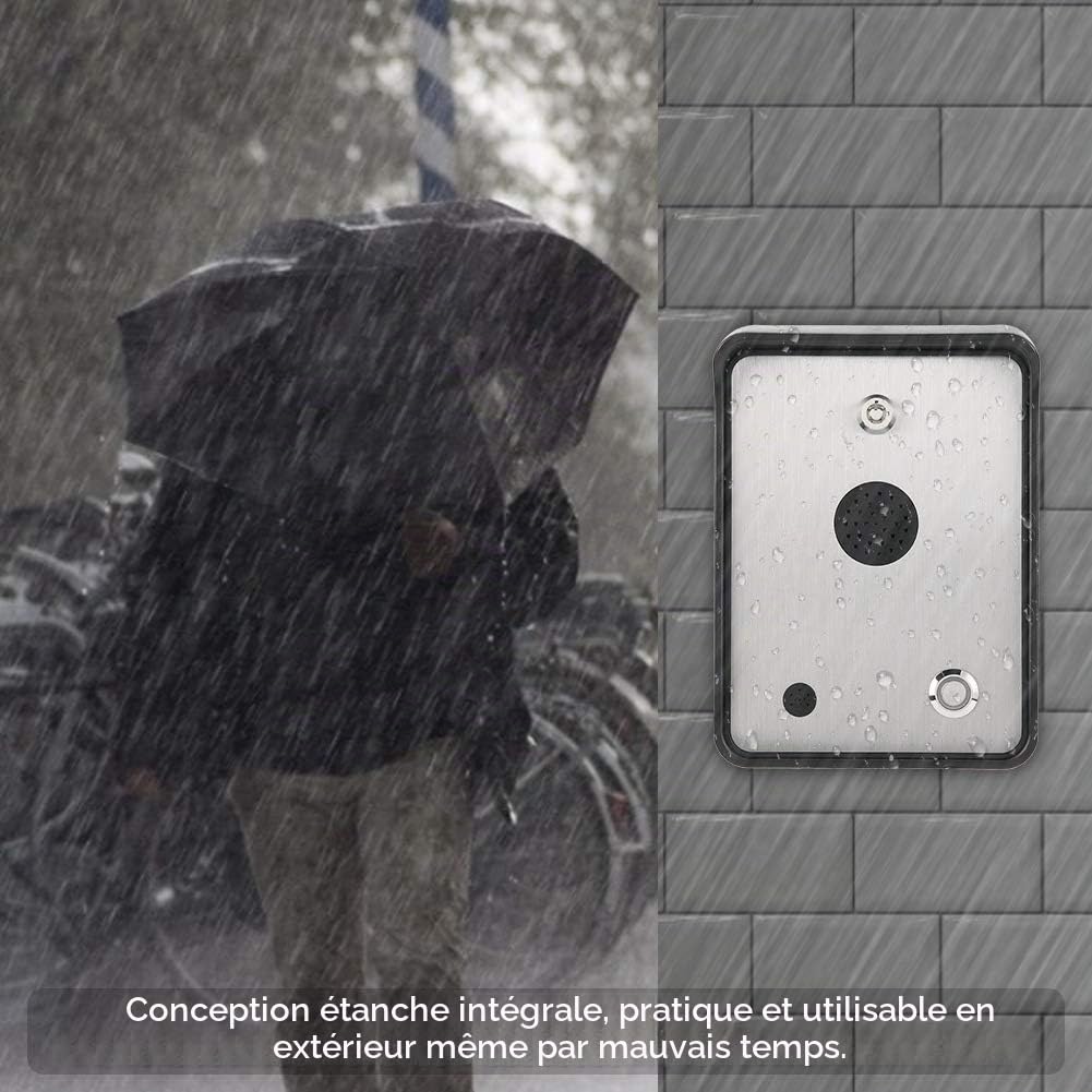 Interphone Audio GSM Professionnel et Multifonctionnel pour Contrôleur D'accès D'ouvre-porte et de Porte de Maison Unique