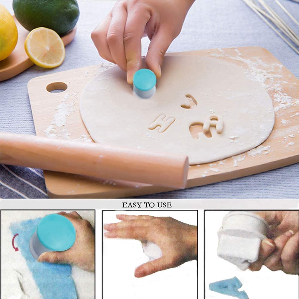 Bakers Pardise Lowercase Alphabet Letter Cookie Cutters, Fondant Biscuit Cookie Stamp Impress, Alphabet Letters Embosser Cutter, Lower Case Letter Shape DIY Cookie Biscuit (Plastic, 26PCS/Set) 4