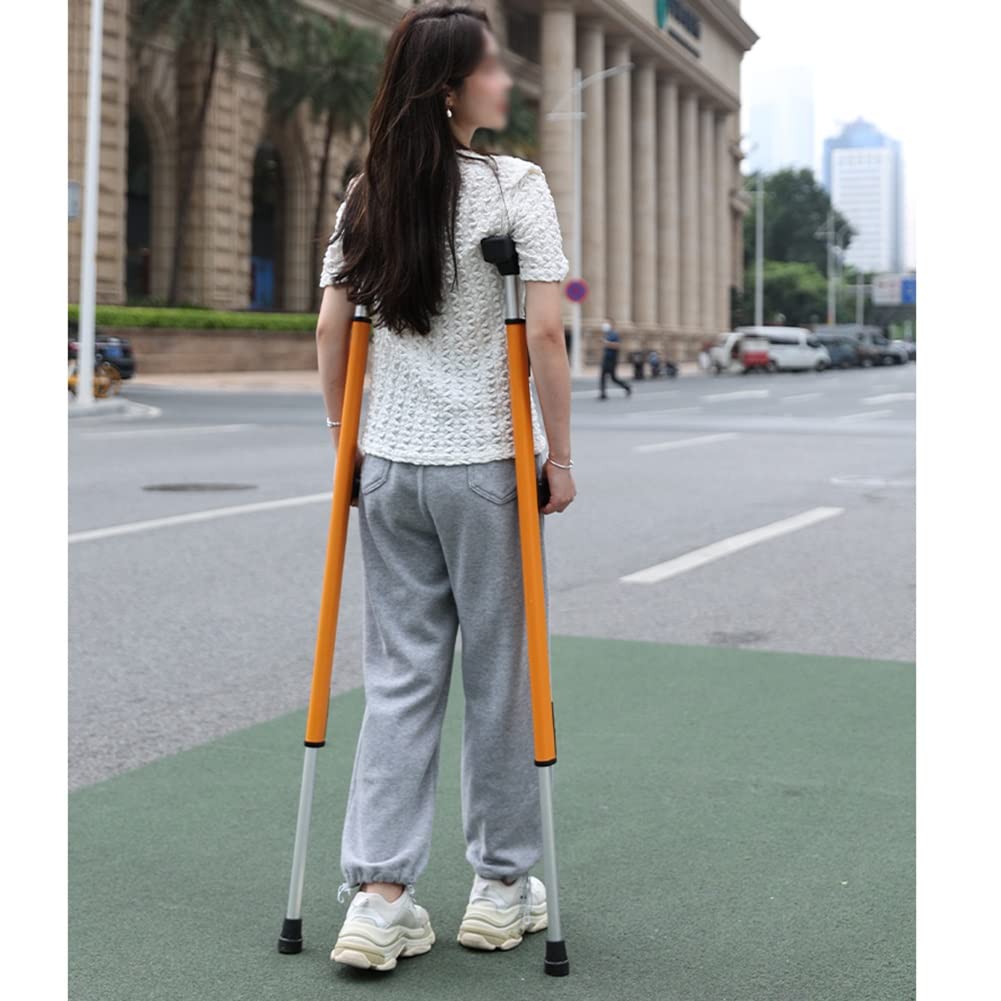 Muletas axilares Ajustables, Bastones para Caminar para Adultos, Mango ergonómico, Ayuda para Caminar para Personas Mayores, adecuadas para Altura: 150-190 cm/5'-6' 2''