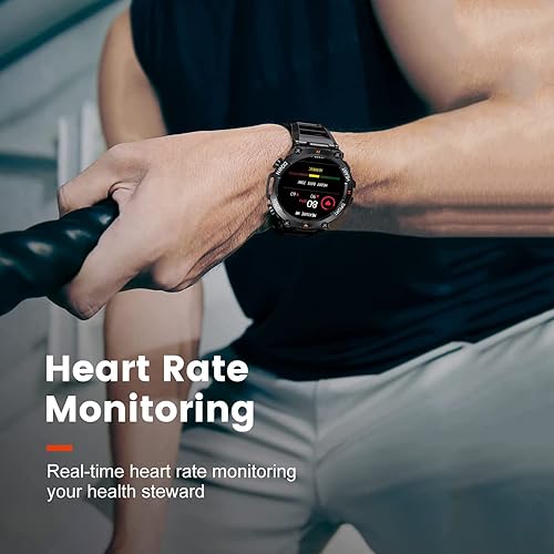 Miniatura 5 de Relojes inteligentes para hombre rastreador de actividad física reloj inteligente con llamada Bluetooth presión arterial frecuencia cardíaca monitor