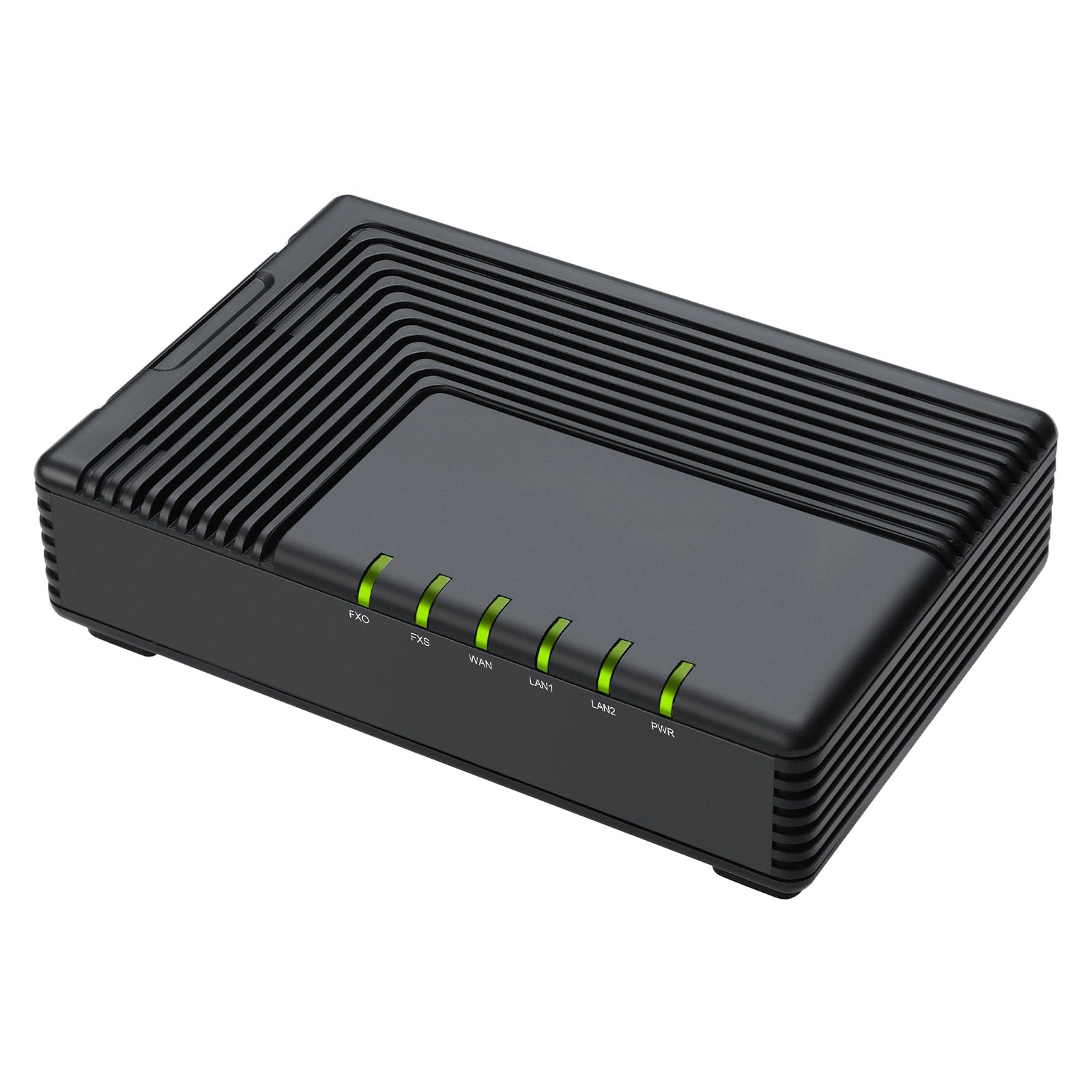 FLYINGVOICE FTA5111 Adaptador de teléfono analógico, 1 puerto FXS y 1 FXO, supervivencia independiente, enrutamiento de llamadas, conferencia de 3 vías, adaptador VoIP para pymes, soporta fax sobre IP