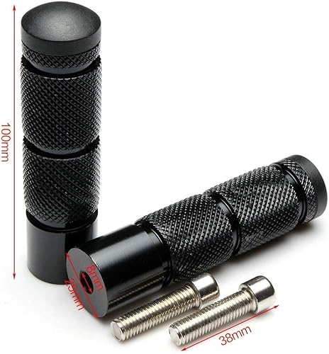 Miniatura 2 de CNC Universales Apoyapiés para Motocicleta Bicicleta EBike Pasajeros para Super73, Conjunto Trasero, Apoyapiés, Pedales con Rosca M8, para Coche