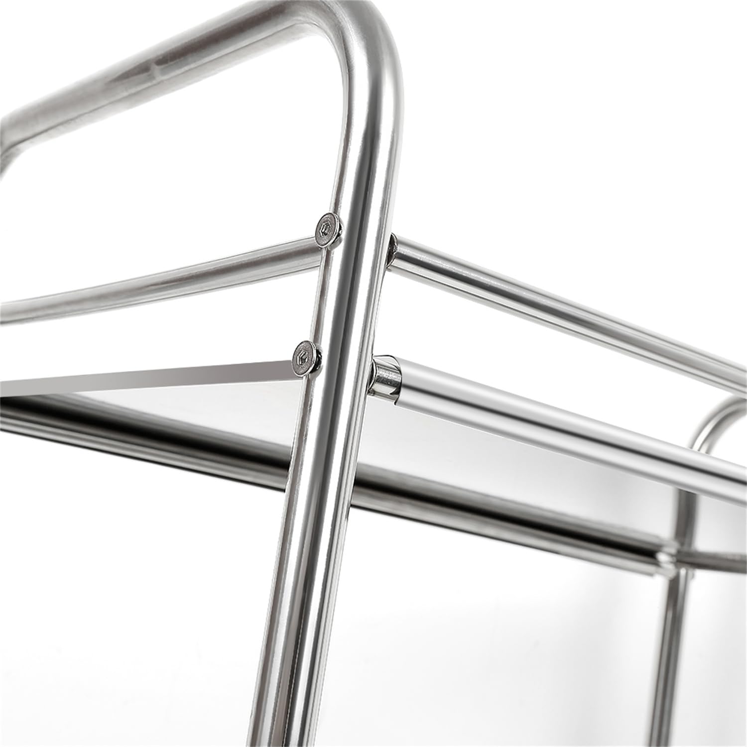Muelle - Carro de cocina con ruedas estable y fácil de mover (plata, 61 x 36 x 75 cm)